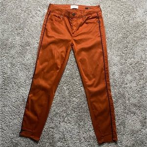 Parker Smith Twisted Seam Skinny Jeans Size 27 Burnt Orange